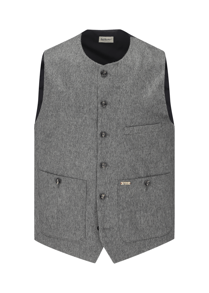 Luis Trenker Gilet in loden con scollo rotondo Lusven Shopping Online