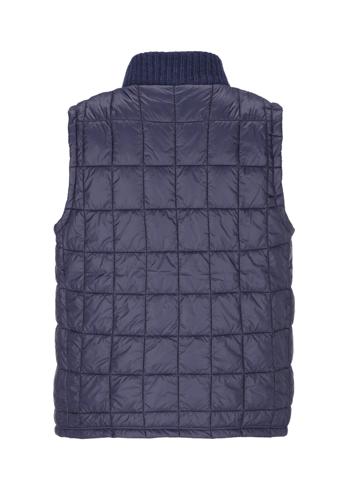 Luis Trenker Gilet in nylon con collo lavorato a maglia Lugus Affare Del Giorno