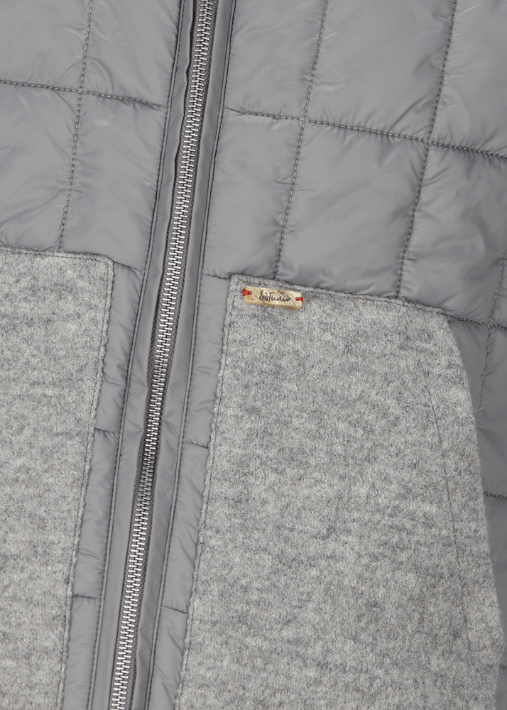 Luis Trenker Gilet in nylon con collo lavorato a maglia Lugus Prezzo Ridotto