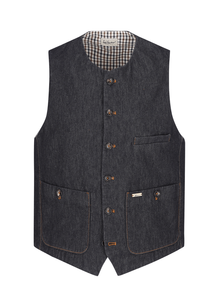 Luis Trenker Gilet in denim scuro Lusven Offerte