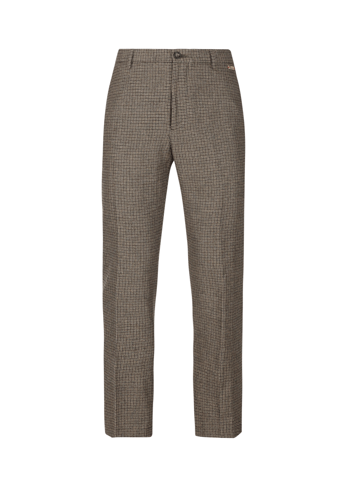 Luis Trenker Pantaloni chino con motivo pied-de-poule Lubogi Moda
