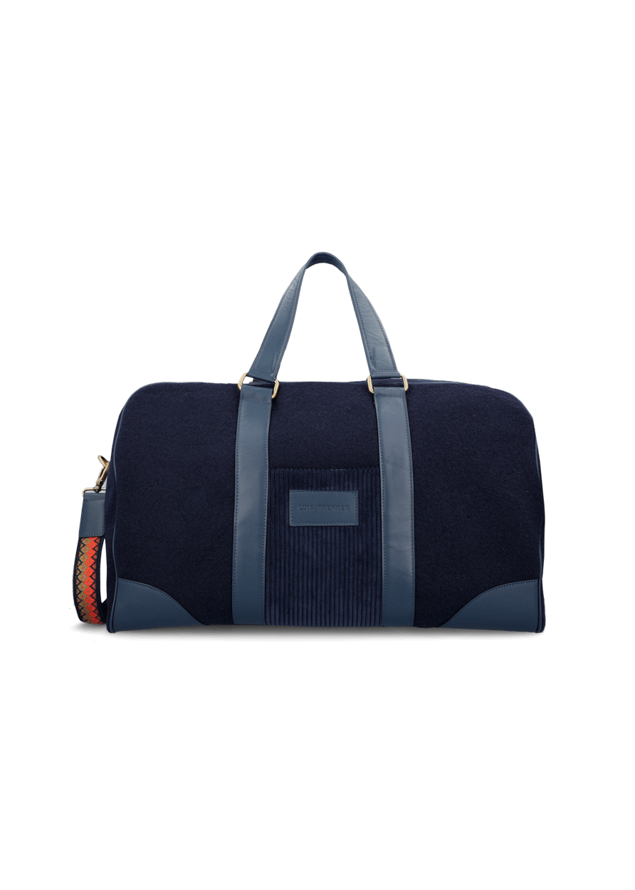 Luis Trenker Borsone da viaggio in lana cotta con dettagli in pelle modello Lutravel Shopping Online
