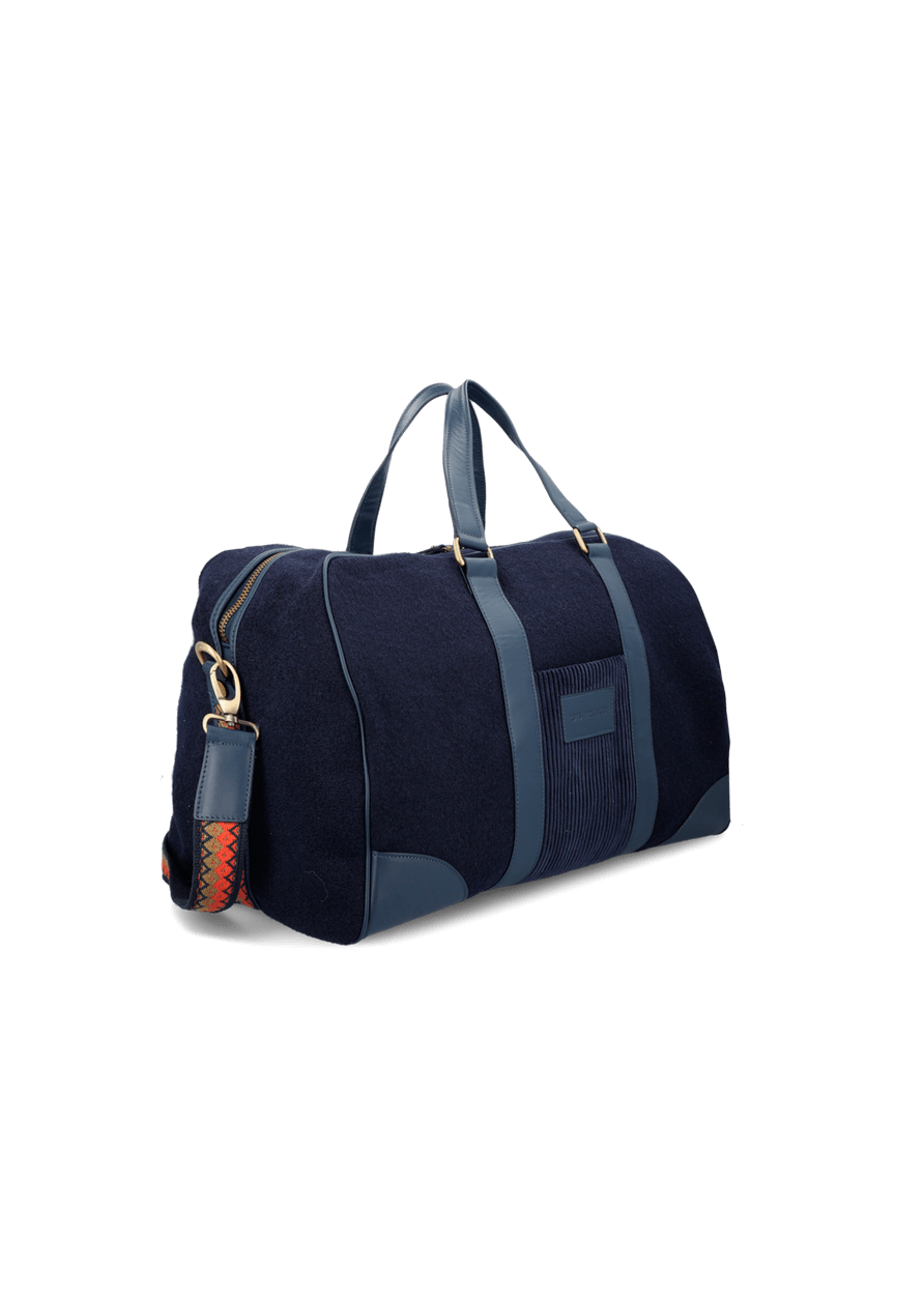 Luis Trenker Borsone da viaggio in lana cotta con dettagli in pelle modello Lutravel Shopping Online