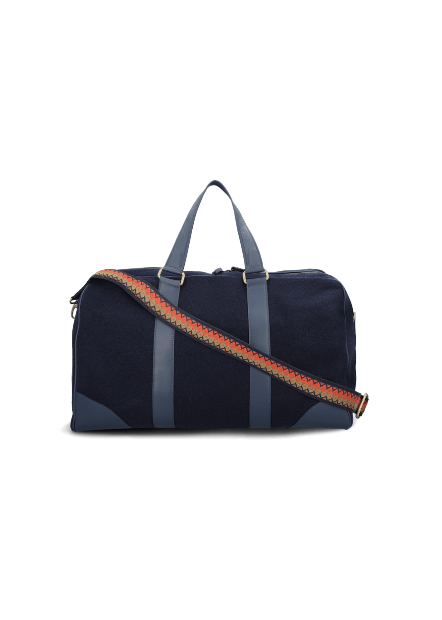 Luis Trenker Borsone da viaggio in lana cotta con dettagli in pelle modello Lutravel Shopping Online