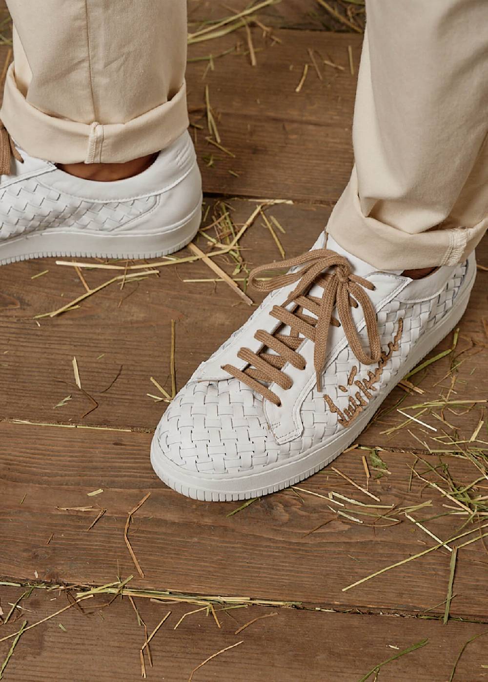 Luis Trenker Sneaker in pelle intrecciata modello Lupintros In Saldo
