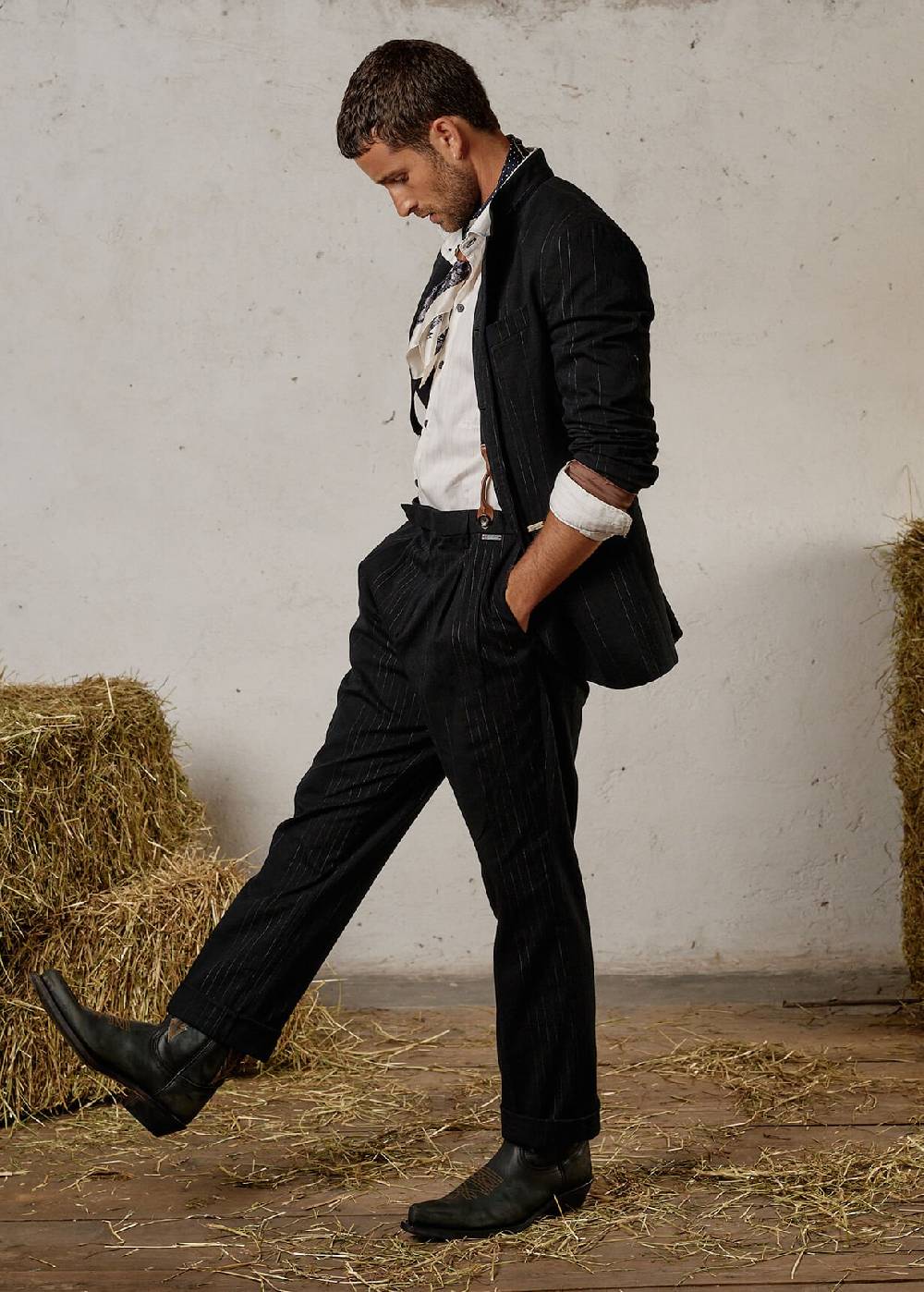 Luis Trenker Stivali da cowboy in pelle ricamata modello Lucamp Spedizione gratuita