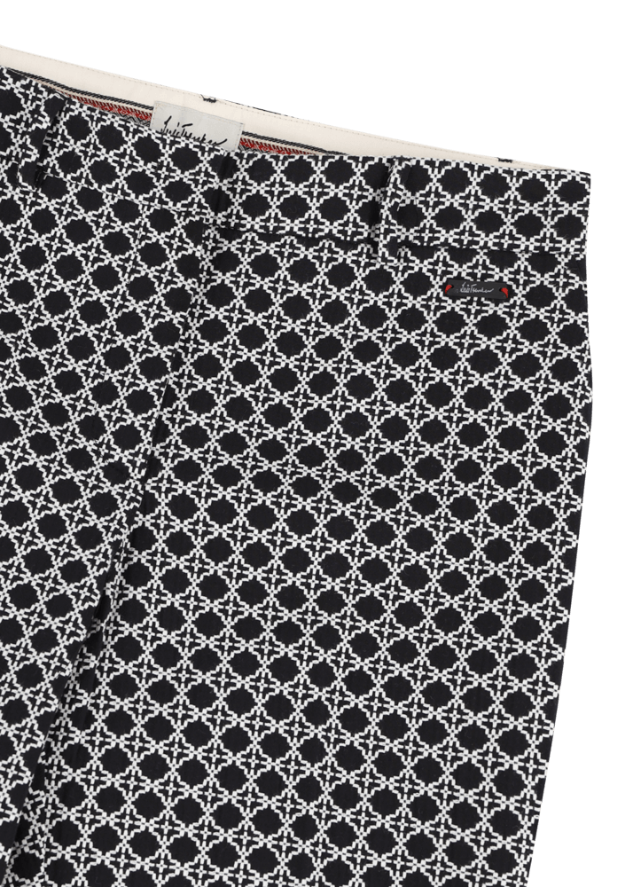 Luis Trenker Pantaloni in cotone jacquard con taglio Cigarette Cut modello Luleonelle Offerta Anniversario