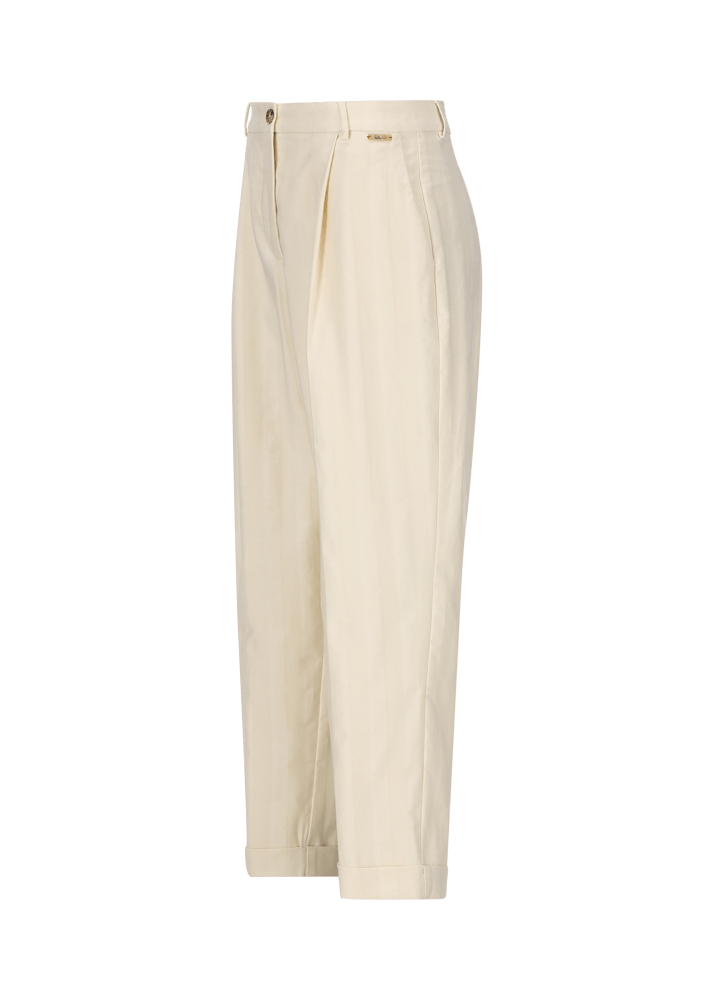 Luis Trenker Pantaloni in cotone e lino dalla vestibilità Carrot Fit modello Luloretta Latest fashion