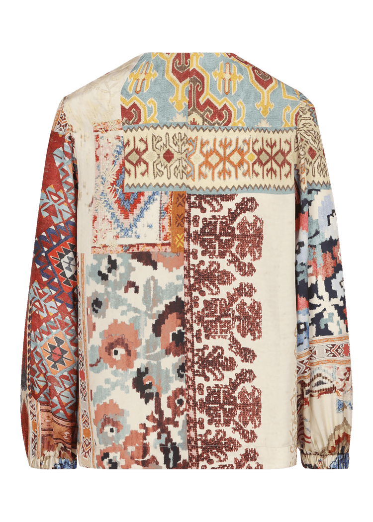 Luis Trenker Blusa modello Lugiada con stampa patchwork Prezzo basso