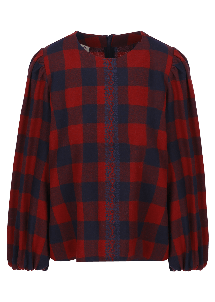 Luis Trenker Blusa con motivo a quadri modello Lugiada Offerta settimanale