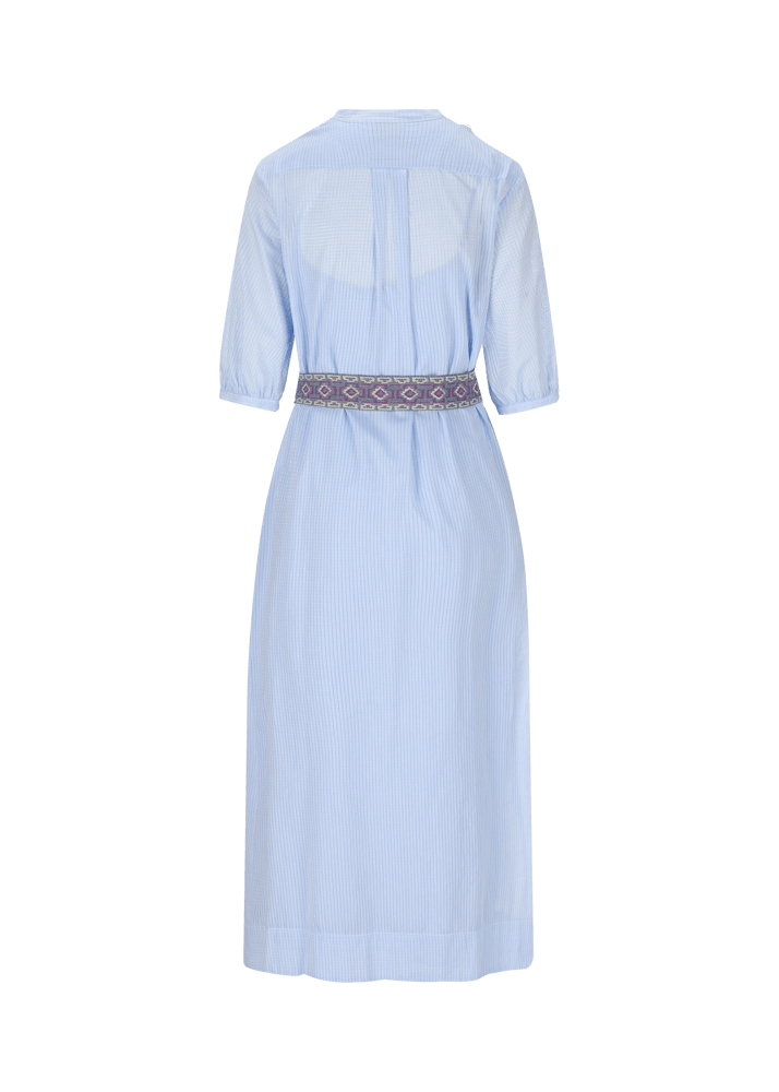 Luis Trenker Abito lungo in cotone con plastron modello Luceleste Offerta