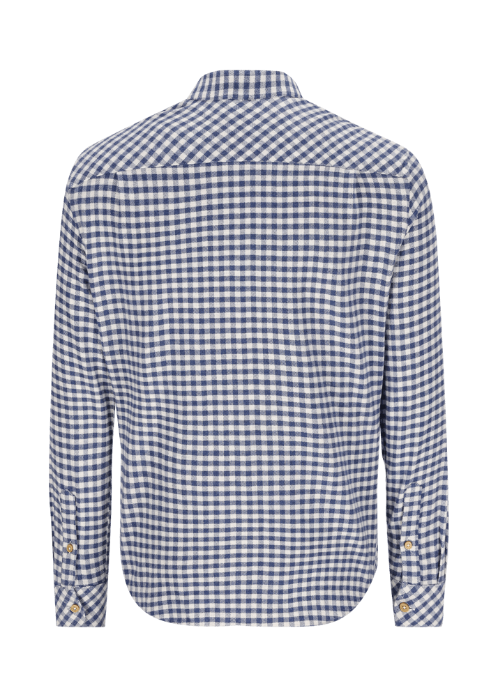 Luis Trenker Camicia con colletto alla coreana e motivo vichy Lubernet Moda
