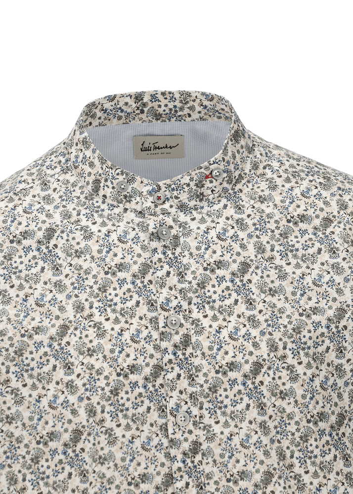 Luis Trenker Camicia con motivo floreale Lubernet Sconto di tempo limitato