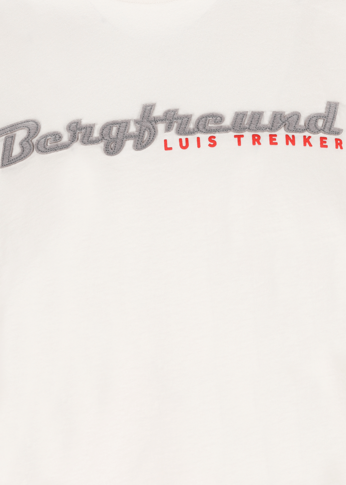 Luis Trenker Maglia a maniche lunghe con scritta Bergfreund Prezzo di fabbrica