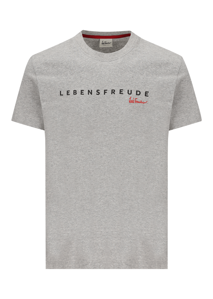 Luis Trenker T-shirt con scritta "Lebensfreude" Flash Sale