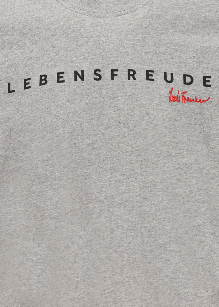 Luis Trenker T-shirt con scritta "Lebensfreude" Flash Sale