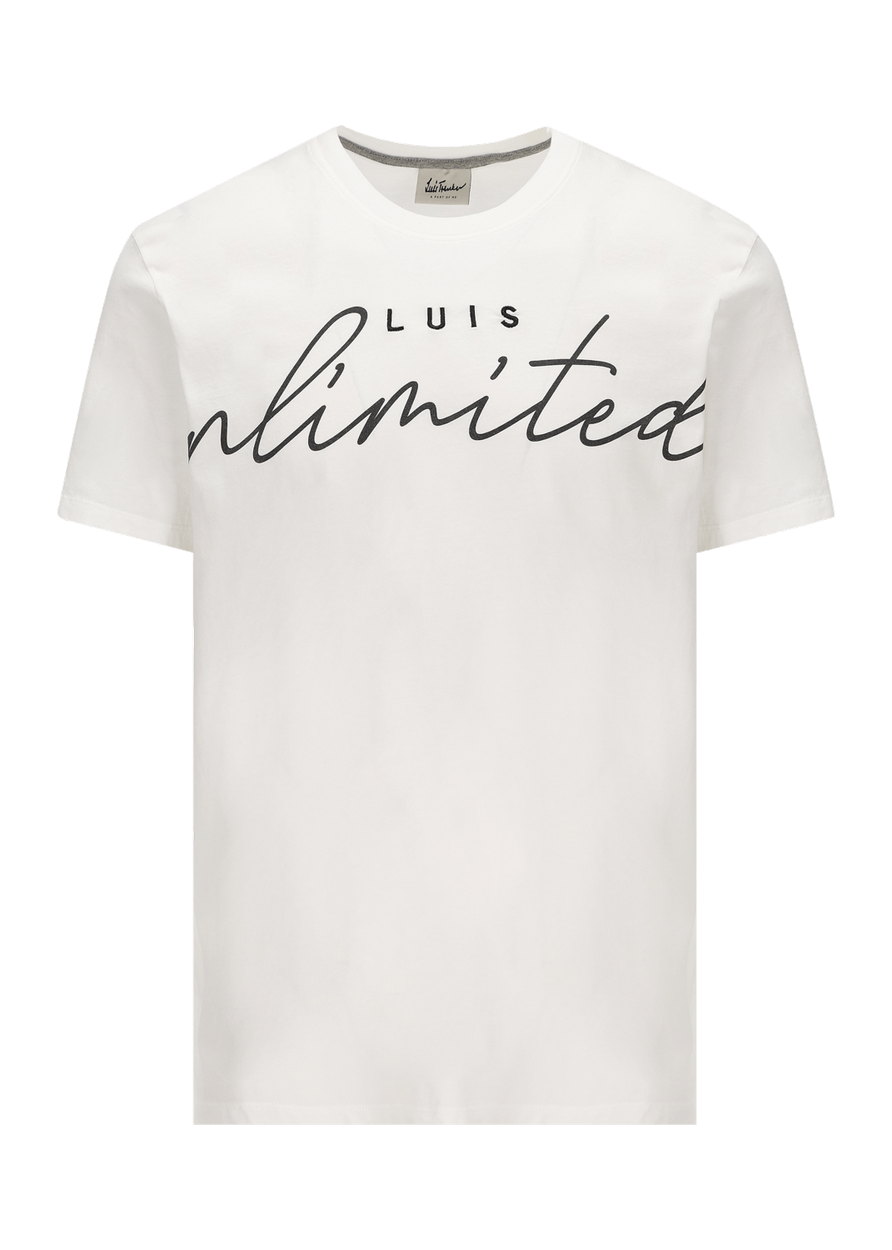 Luis Trenker Maglia a maniche corte con slogan Luis Unlimited Limitato a 3 giorni