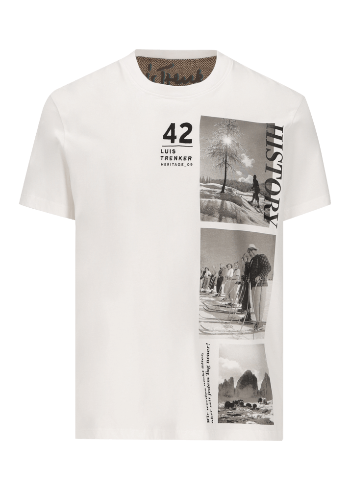 Luis Trenker T-shirt con motivo Heritage modello Luluis Spedizione Gratuita