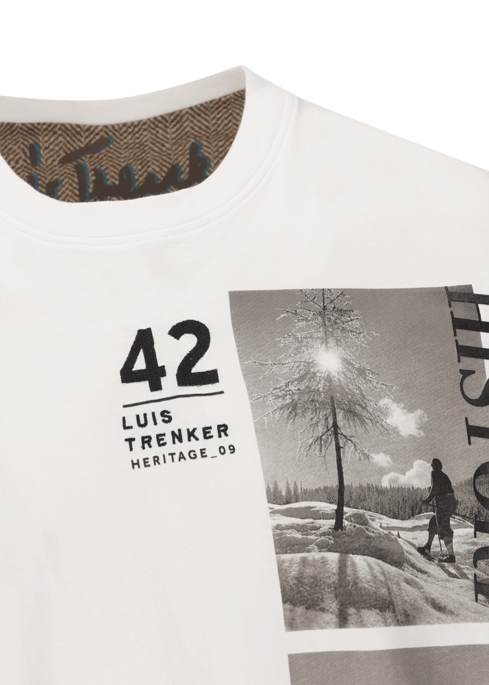 Luis Trenker T-shirt con motivo Heritage modello Luluis Spedizione Gratuita