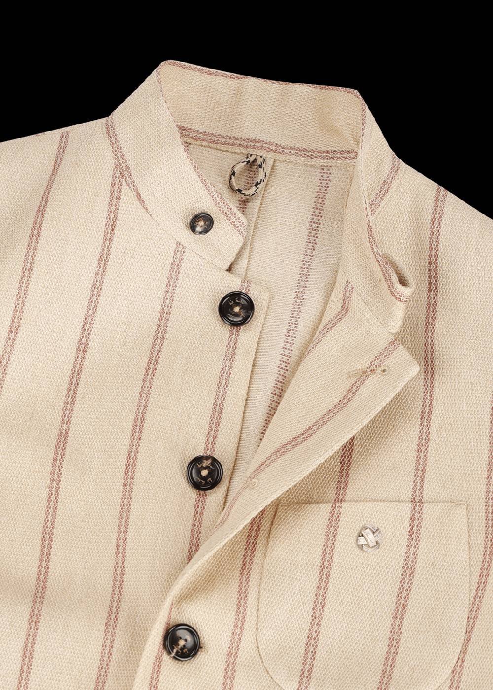 Luis Trenker Blazer in lino con motivo gessato modello Lusandro Fino Al -60%