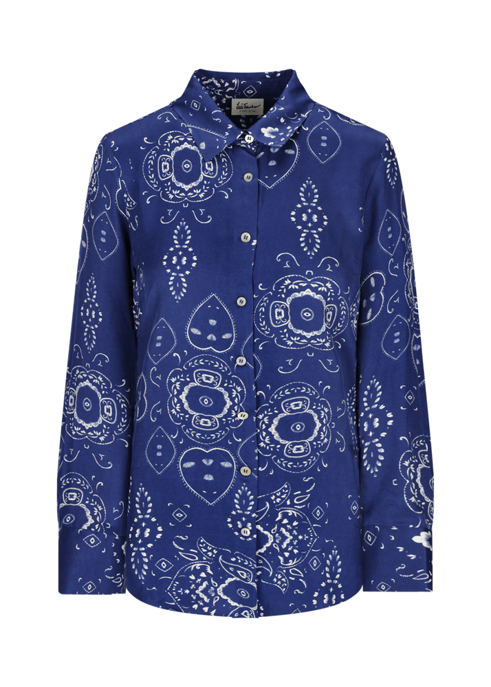 Luis Trenker Blusa in viscosa con stampa bandana modello Lubarbara Offerte