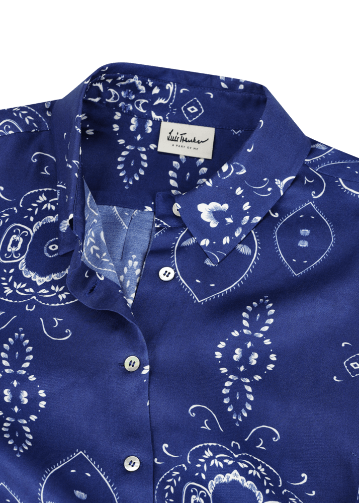 Luis Trenker Blusa in viscosa con stampa bandana modello Lubarbara Offerte