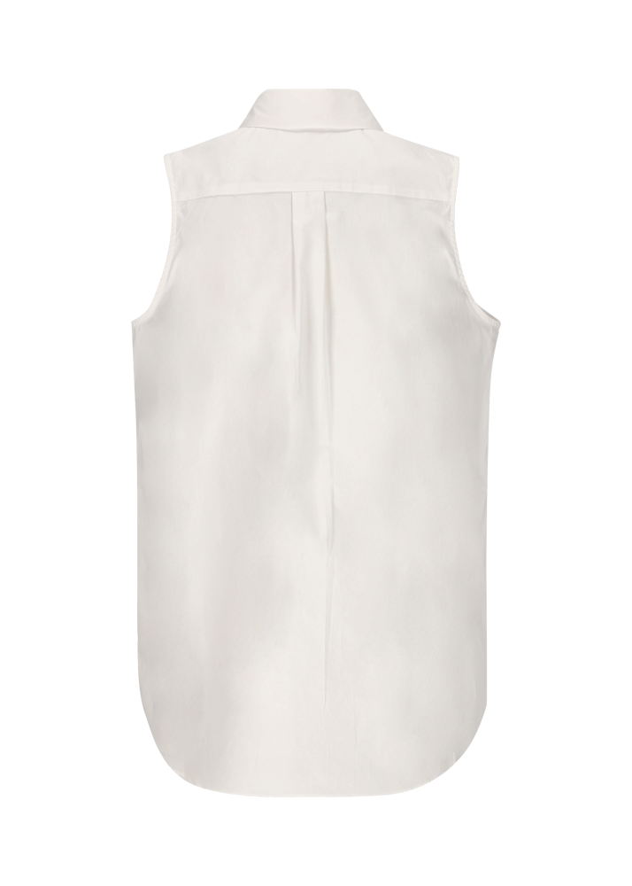 Luis Trenker Blusa in cotone smanicata modello Lubetta Saldi Di Fabbrica