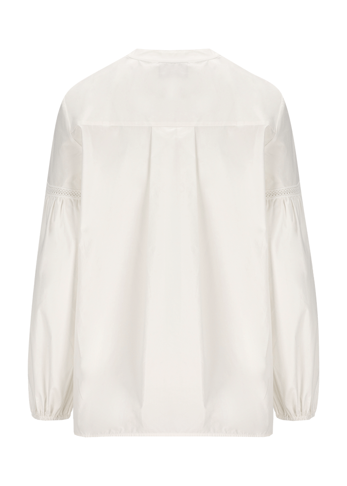 Luis Trenker Blusa in cotone con maniche a sbuffo modello Lufanny Vendite Flash