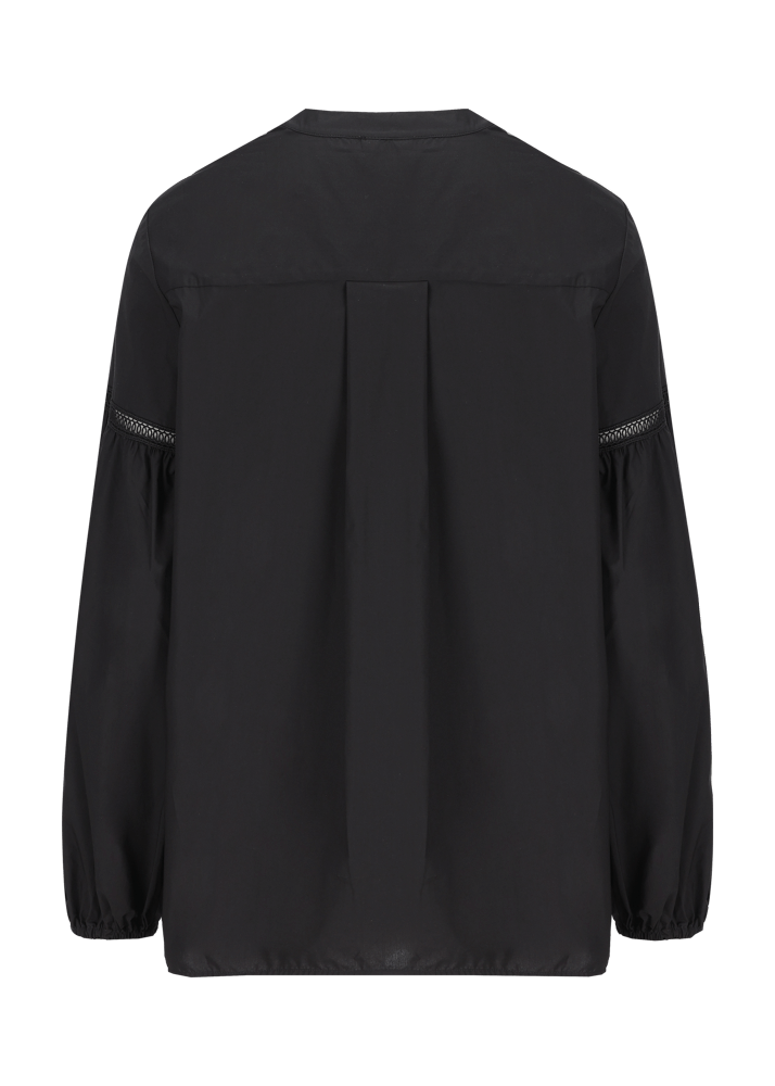Luis Trenker Blusa in cotone con maniche a sbuffo modello Lufanny Negozio