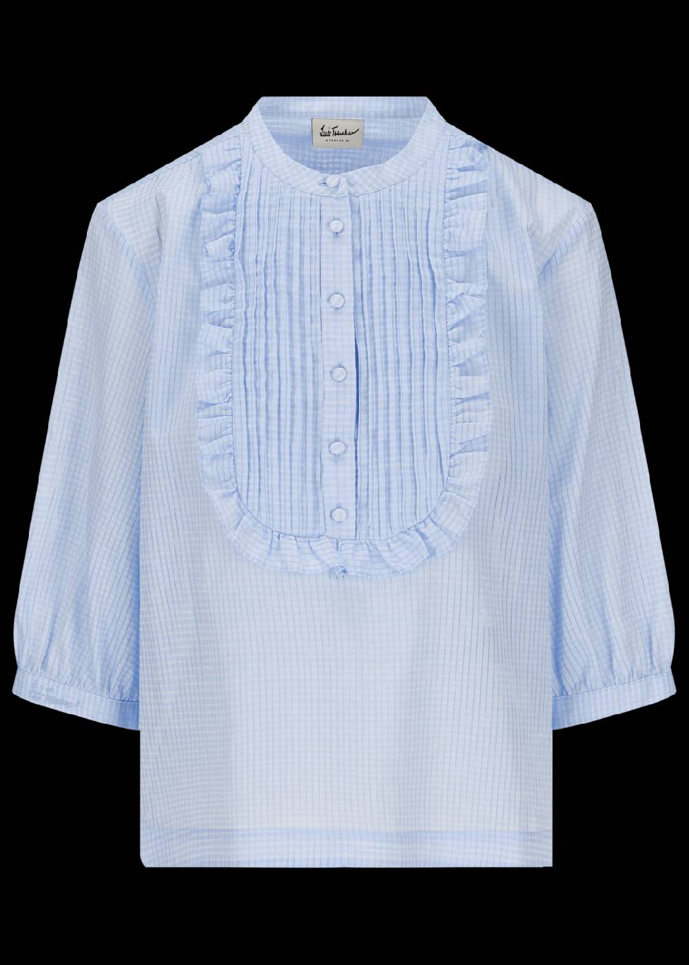 Luis Trenker Blusa in cotone con plastron modello Lufasta In Saldo