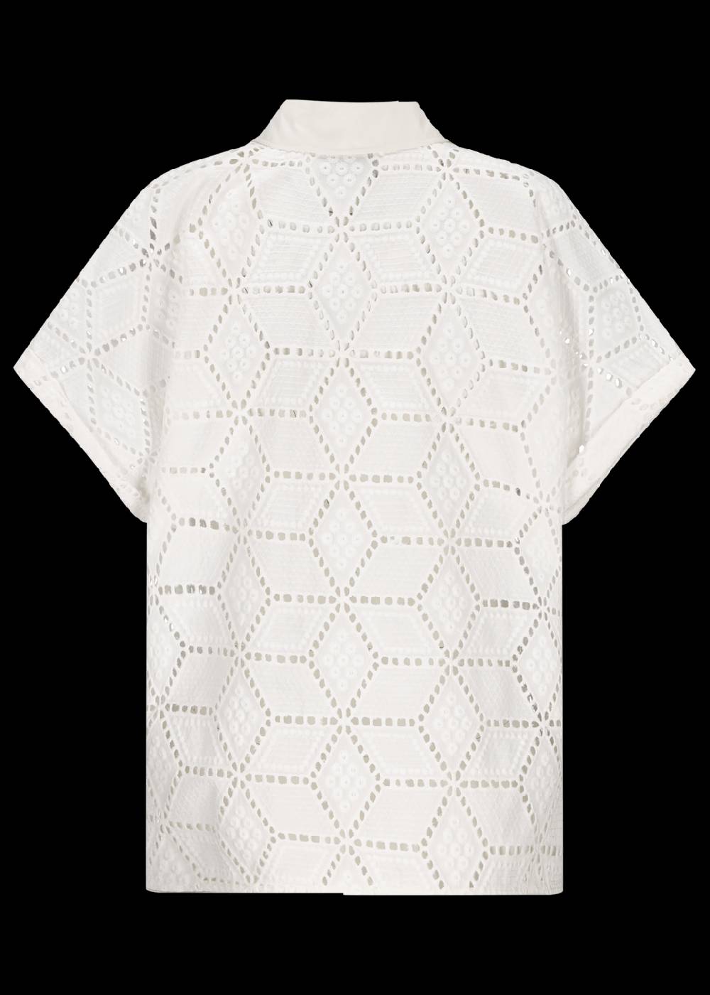 Luis Trenker Blusa a maniche corte in pizzo sangallo modello Luflora Moda