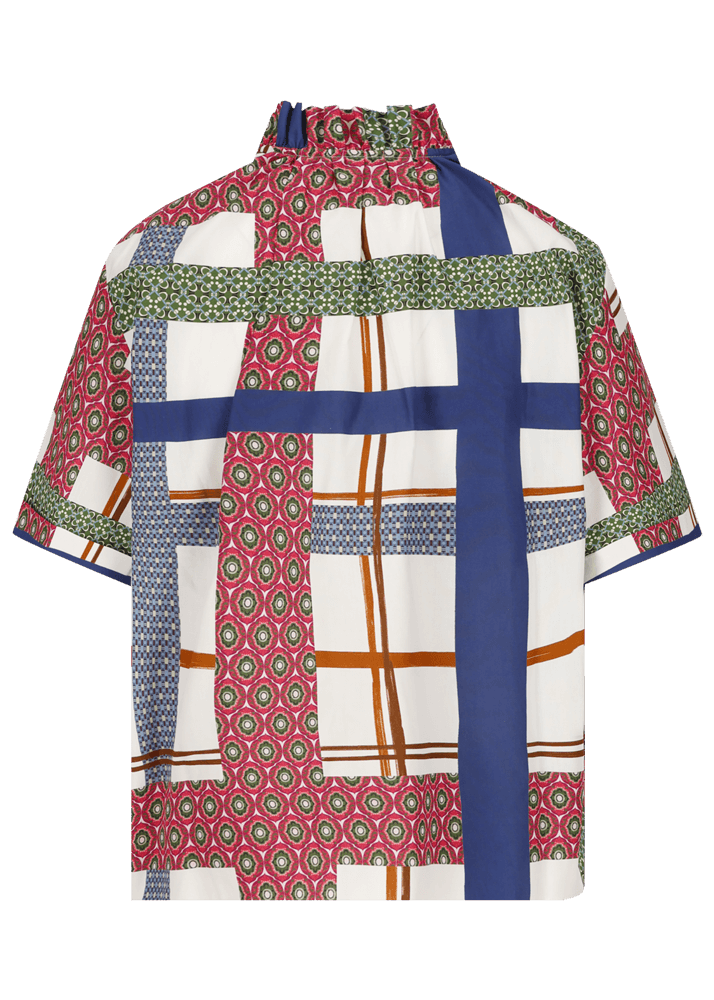 Luis Trenker Blusa a maniche corte con stampa colorata modello Lufiore Comprare a buon mercato
