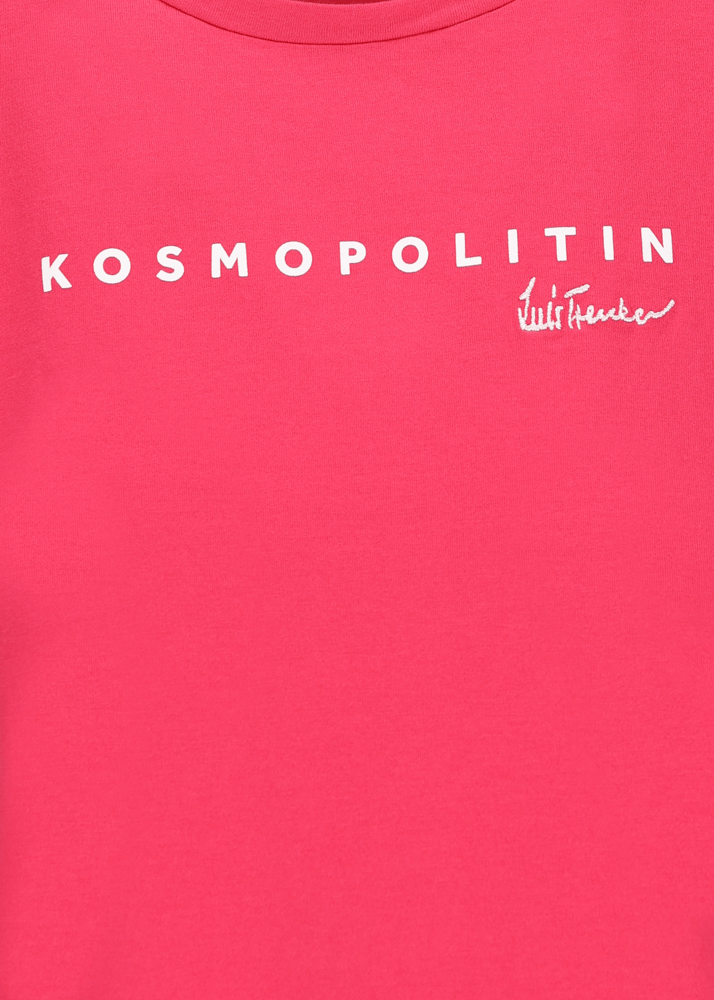 Luis Trenker T-shirt con logo ricamato e stampa "Kosmopolit" Black Friday
