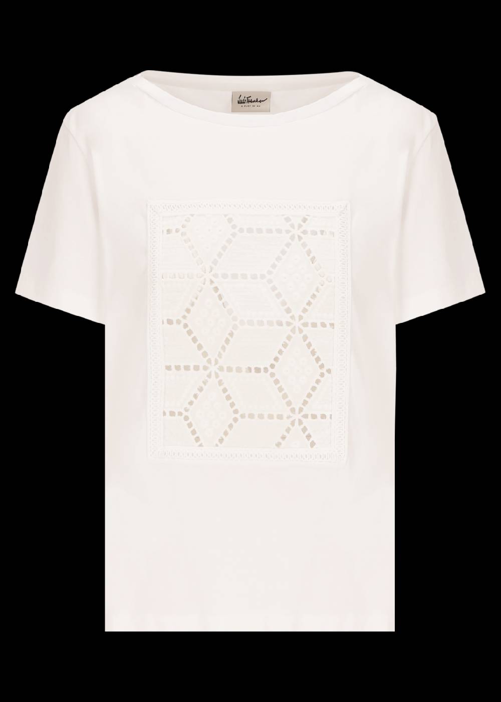 Luis Trenker T-shirt con inserto in pizzo sangallo modello Lutamara Vendita calda