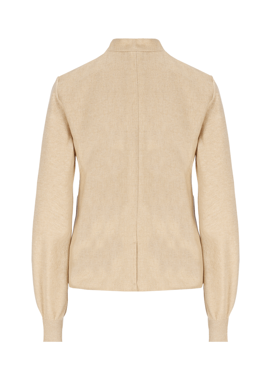 Luis Trenker Blazer di flanella con maniche lavorate a maglia modello Luranda Offerta temporanea