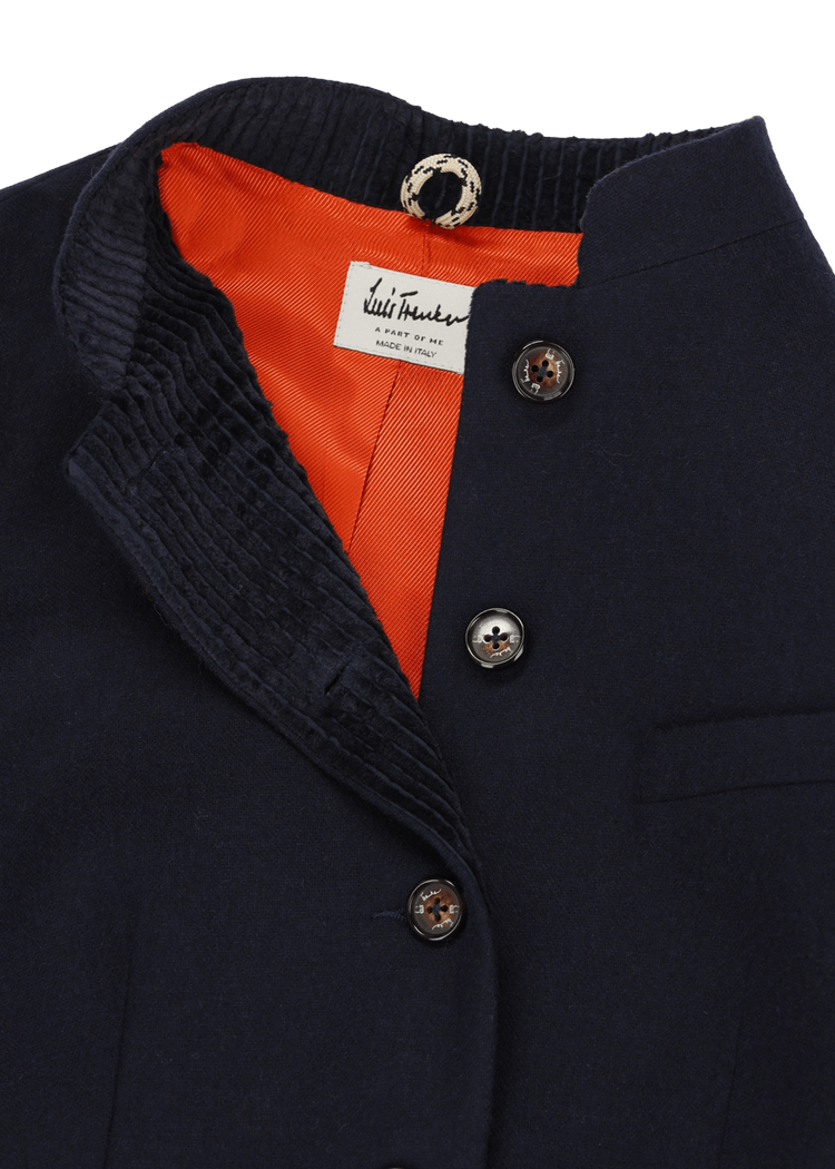 Luis Trenker Blazer di flanella con maniche lavorate a maglia modello Luranda Offerte esclusive