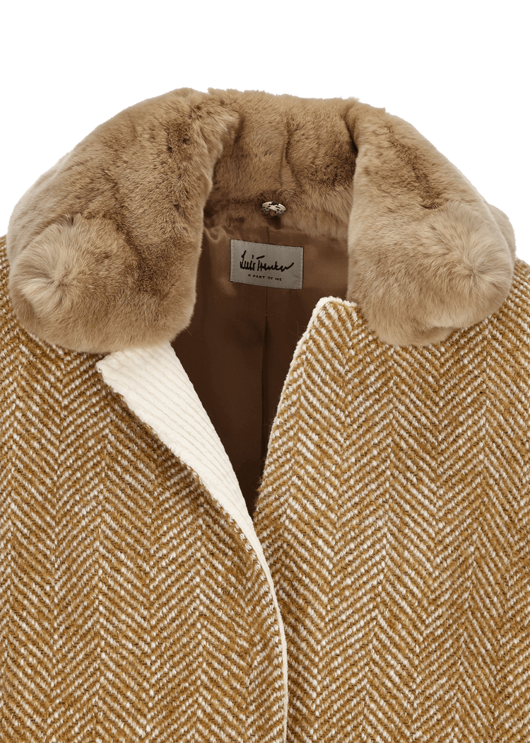 Luis Trenker Cappotto con collo di pelliccia modello Ludani Bestseller
