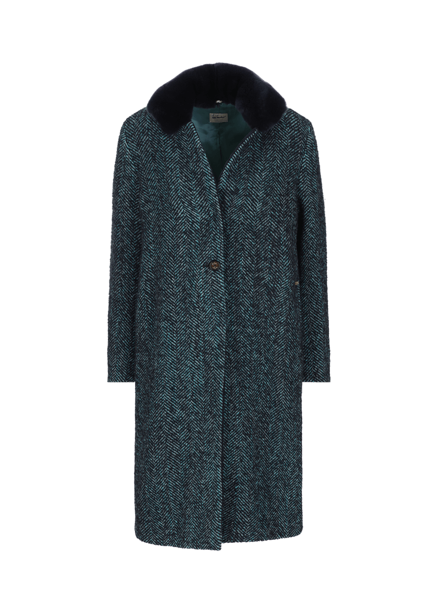 Luis Trenker Cappotto con collo di pelliccia modello Ludani Offerte stagionali