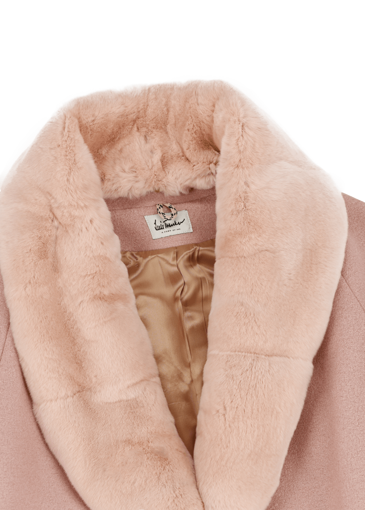 Luis Trenker Cappotto in lana cotta con collo di pelliccia modello Lufrida Offerte giornaliere