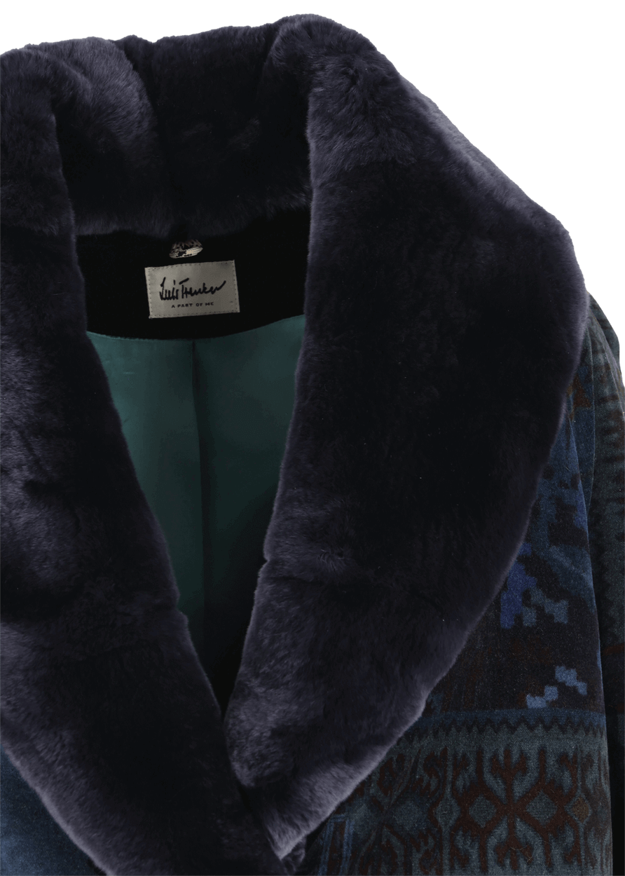 Luis Trenker Cappotto in velluto con collo di pelliccia modello Lufrida Enormi risparmi