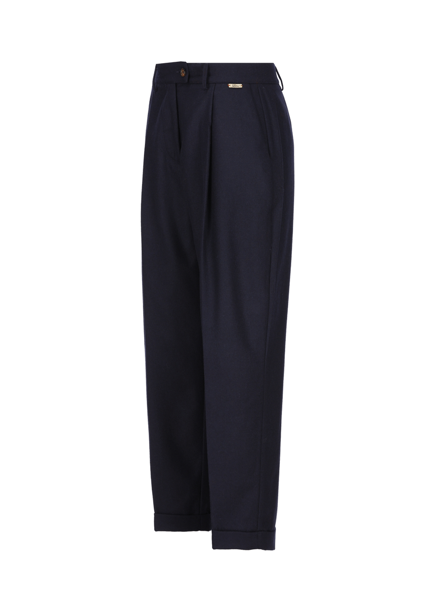 Luis Trenker Pantaloni carrot fit in flanella modello Luloretta Offerta speciale della fabbrica