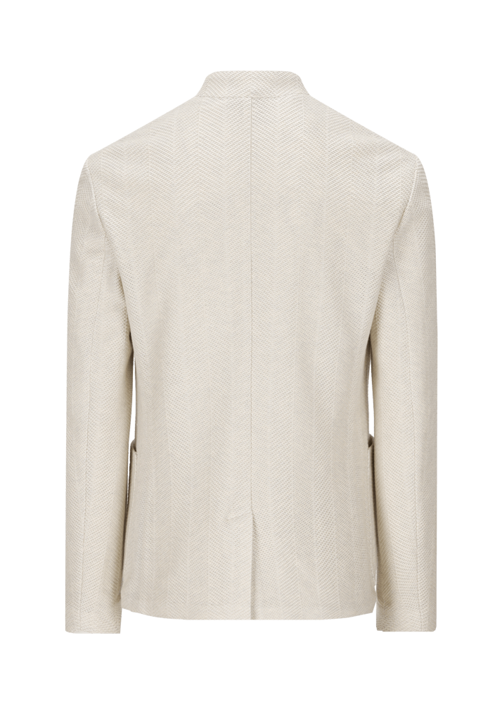 Luis Trenker Blazer in jersey con motivo a spina di pesce modello Luigis Convenienza
