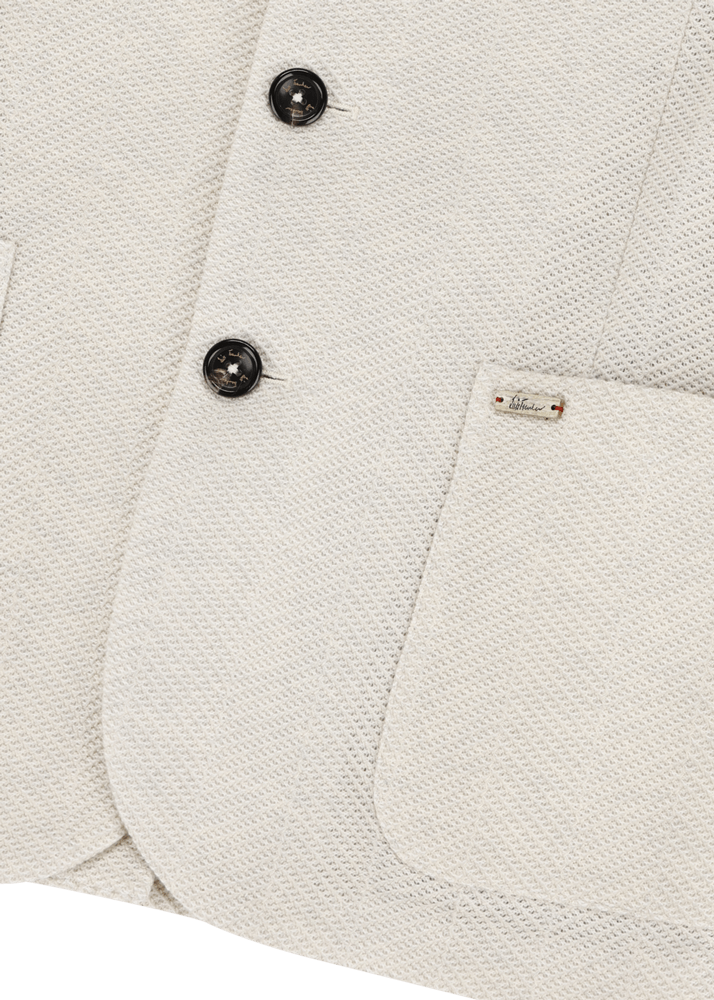 Luis Trenker Blazer in jersey con motivo a spina di pesce modello Luigis Convenienza