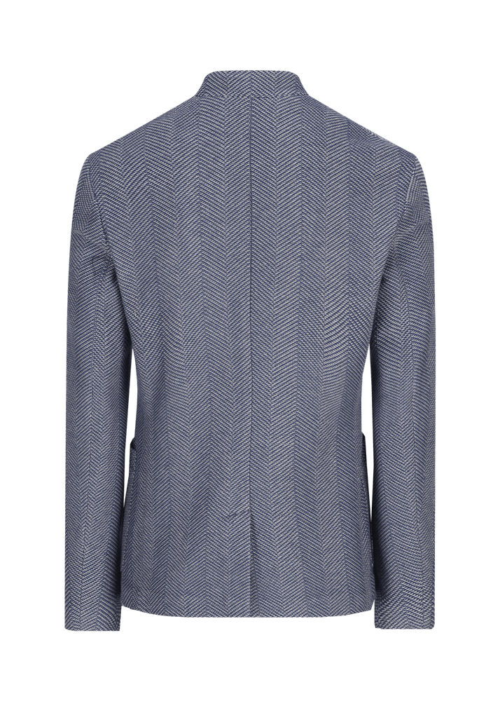 Luis Trenker Blazer in jersey con motivo a spina di pesce modello Luigis Novità