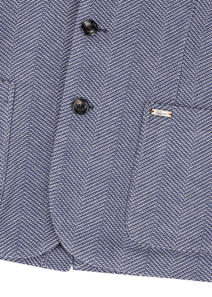 Luis Trenker Blazer in jersey con motivo a spina di pesce modello Luigis Novità