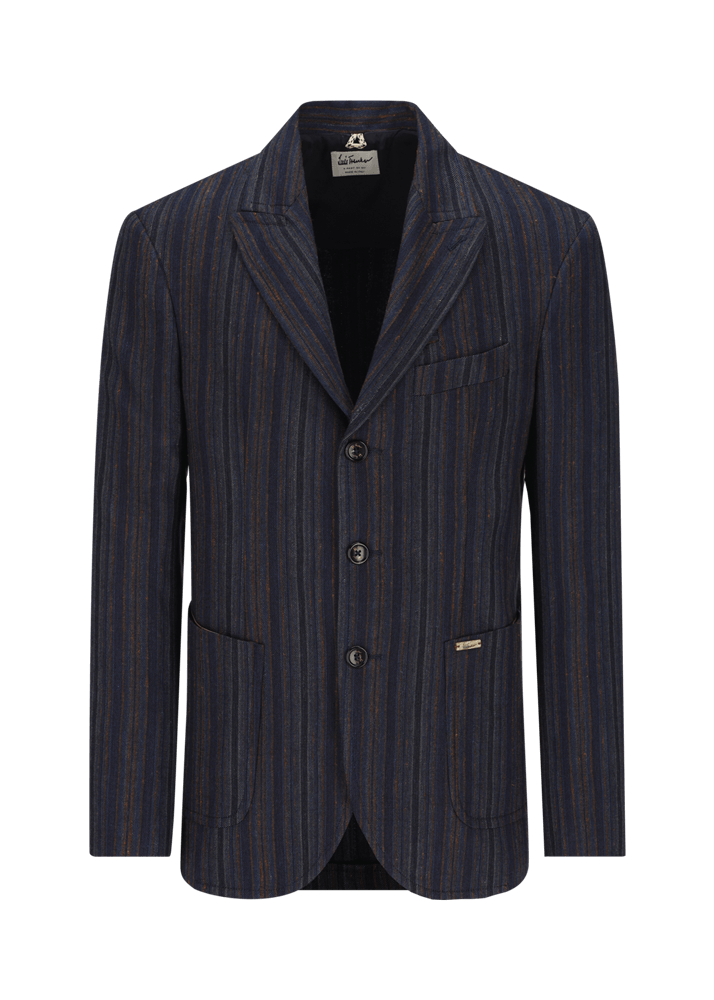 Luis Trenker Blazer con motivo a righe modello Lustefan Offerta