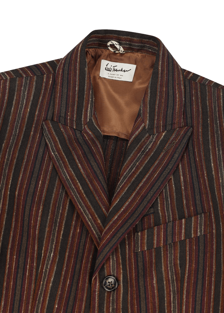 Luis Trenker Blazer con motivo a righe modello Lustefan Economico