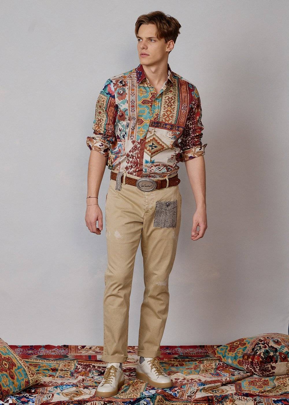 Luis Trenker Camicia con stampa modello Lubodo Negozio online di fabbrica