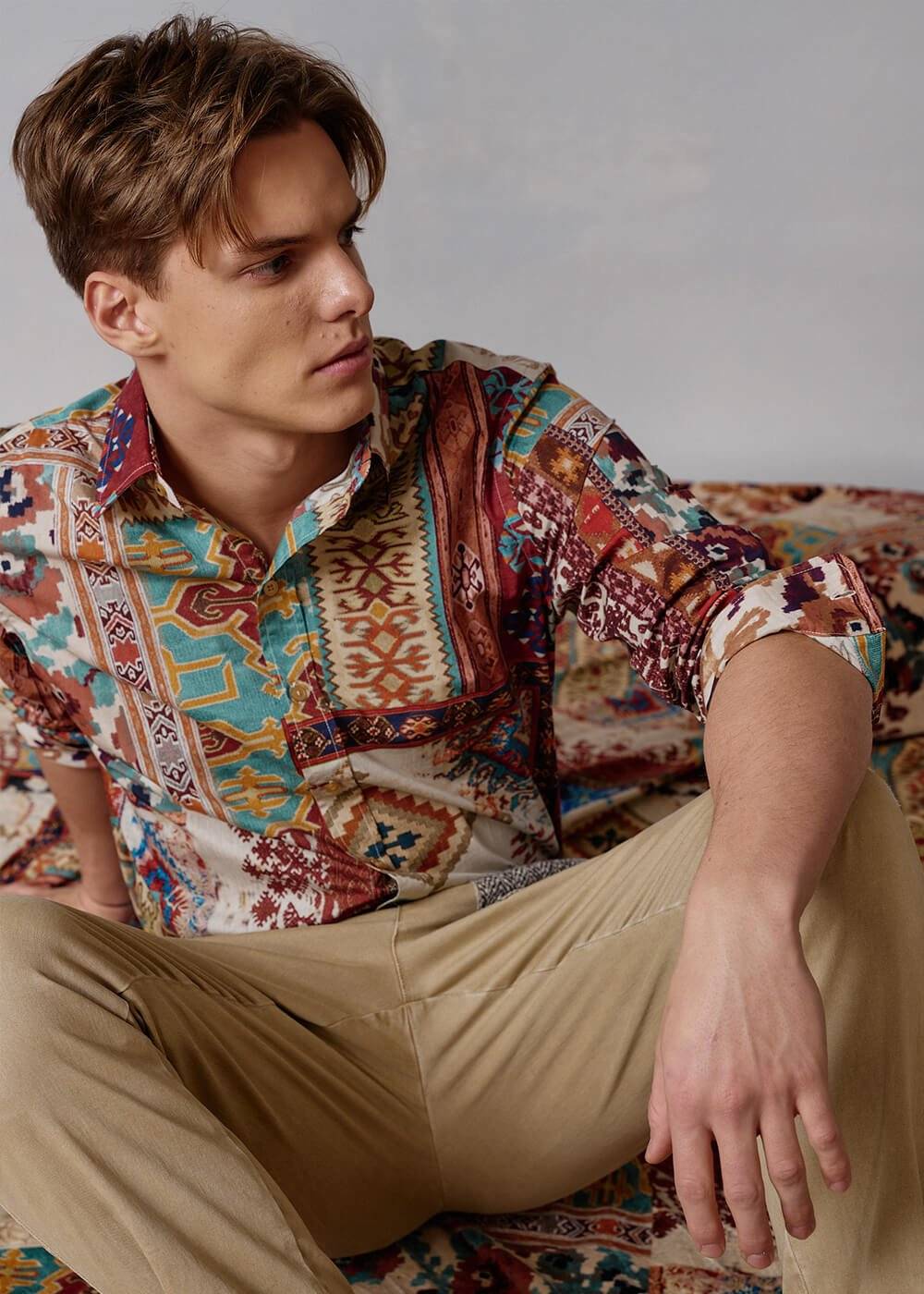 Luis Trenker Camicia con stampa modello Lubodo Negozio online di fabbrica