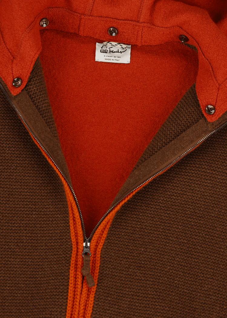 Luis Trenker Cardigan lavorato a maglia con cappuccio modello Luwallace Offerta Pasqua